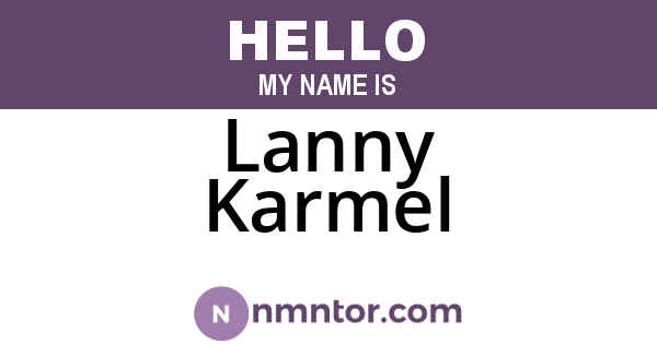 Lanny Karmel
