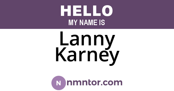 Lanny Karney
