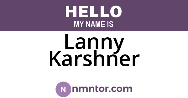 Lanny Karshner