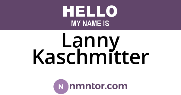 Lanny Kaschmitter
