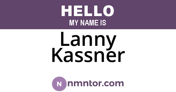 Lanny Kassner