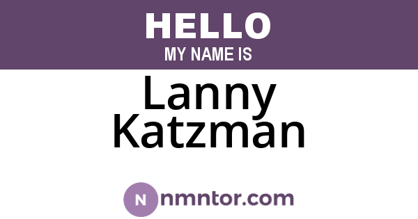 Lanny Katzman