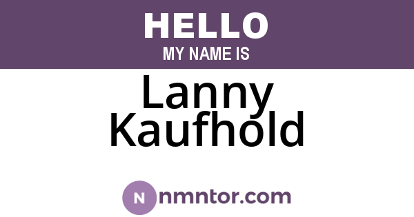 Lanny Kaufhold