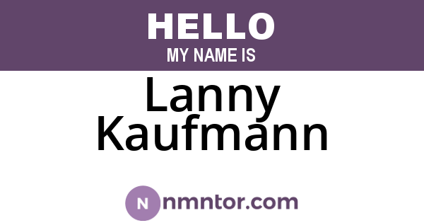 Lanny Kaufmann