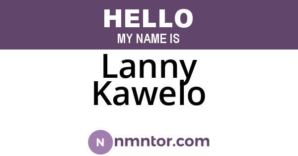 Lanny Kawelo