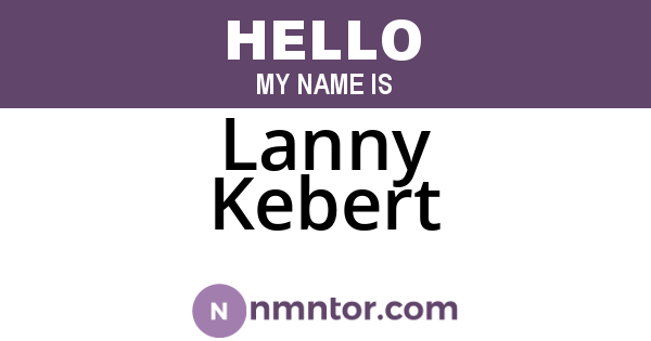 Lanny Kebert