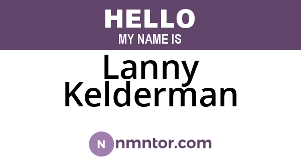 Lanny Kelderman