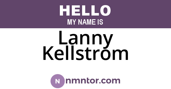 Lanny Kellstrom
