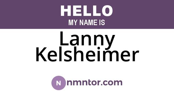 Lanny Kelsheimer