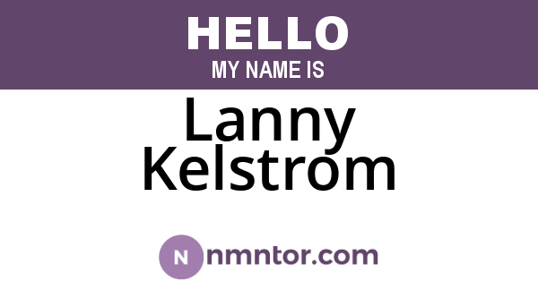 Lanny Kelstrom