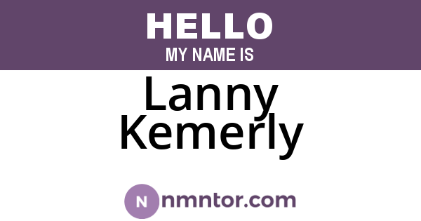 Lanny Kemerly