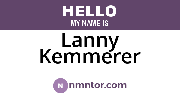 Lanny Kemmerer