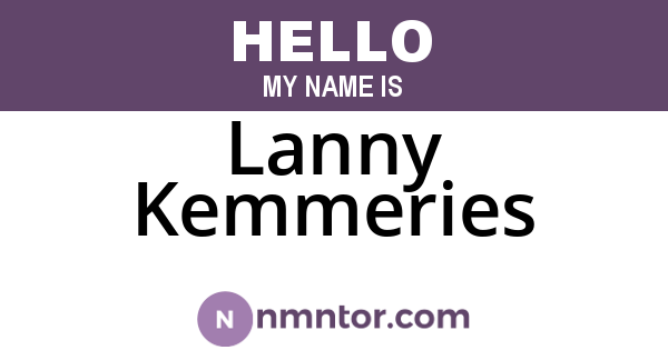 Lanny Kemmeries