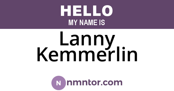 Lanny Kemmerlin