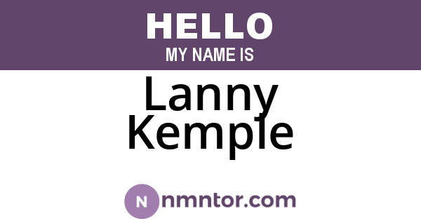 Lanny Kemple
