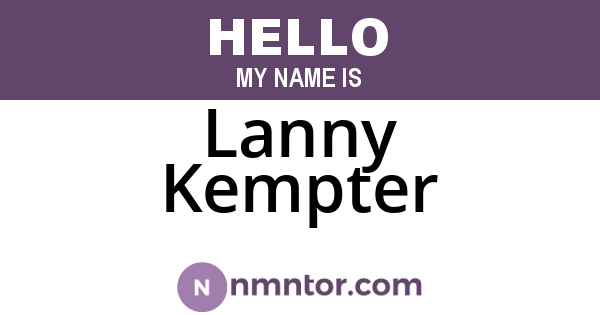 Lanny Kempter