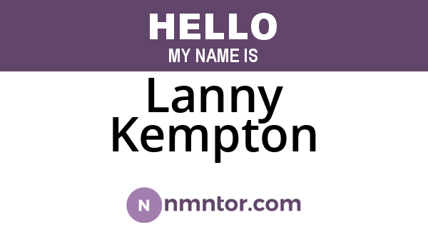 Lanny Kempton