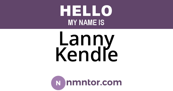 Lanny Kendle
