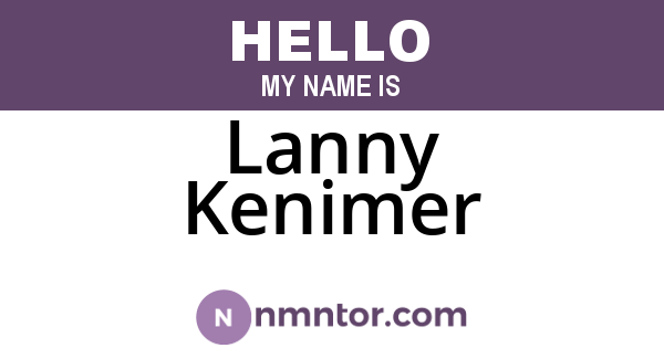 Lanny Kenimer