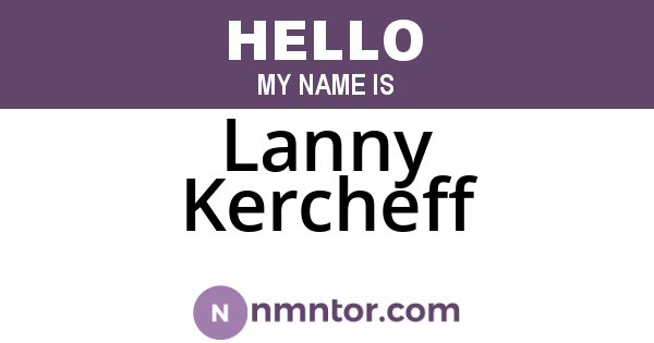 Lanny Kercheff
