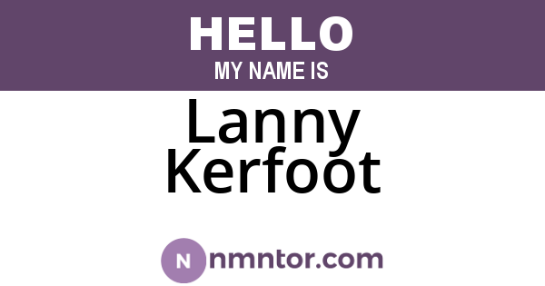 Lanny Kerfoot