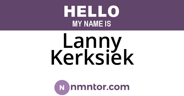 Lanny Kerksiek