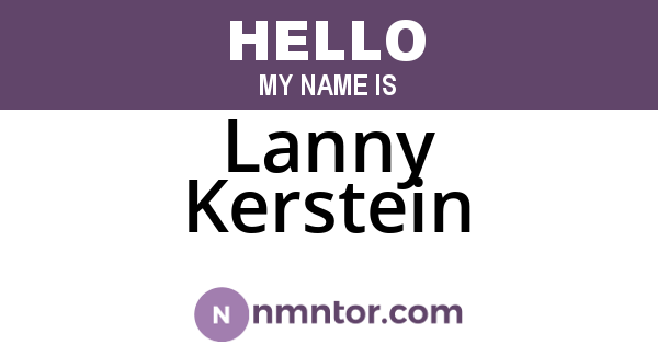 Lanny Kerstein
