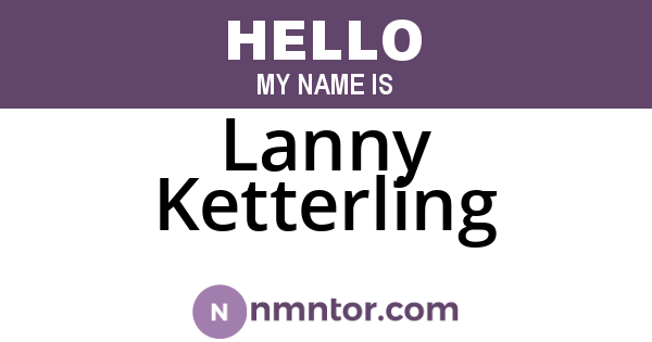 Lanny Ketterling