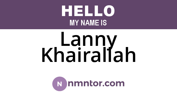 Lanny Khairallah