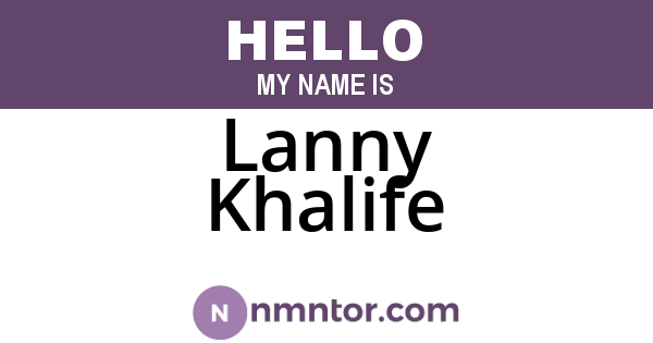 Lanny Khalife