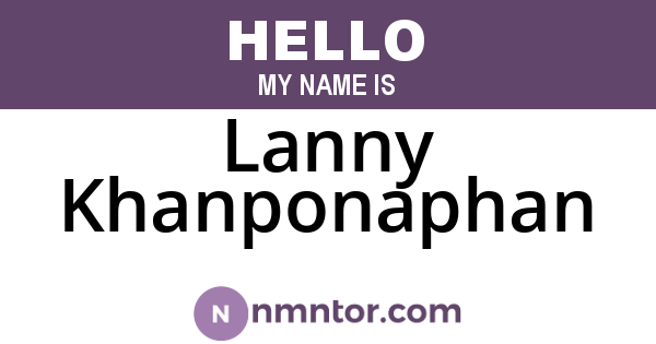Lanny Khanponaphan