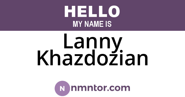 Lanny Khazdozian
