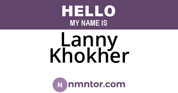 Lanny Khokher
