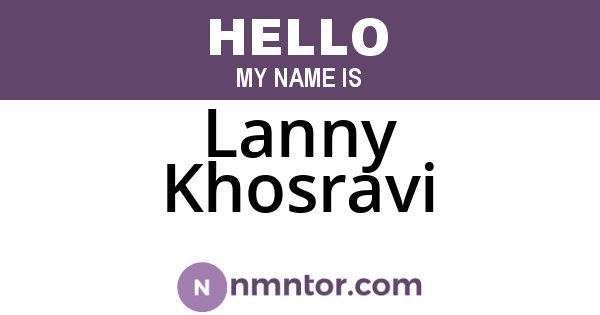 Lanny Khosravi