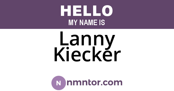 Lanny Kiecker