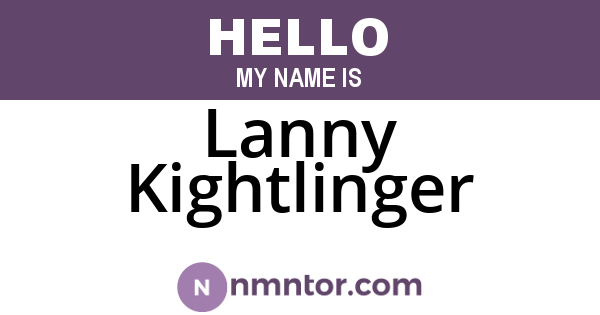 Lanny Kightlinger