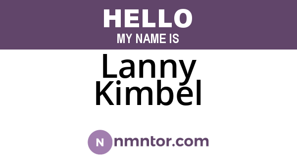 Lanny Kimbel