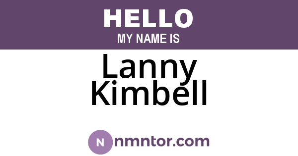 Lanny Kimbell