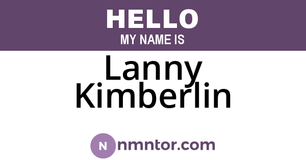 Lanny Kimberlin