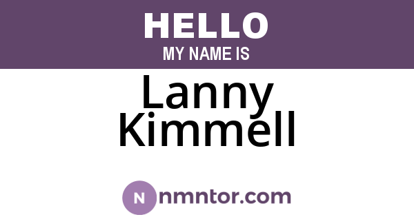 Lanny Kimmell