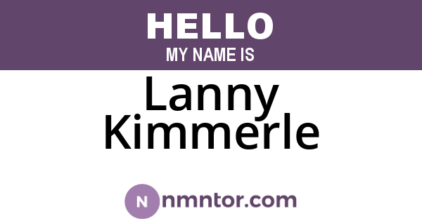 Lanny Kimmerle