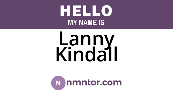 Lanny Kindall