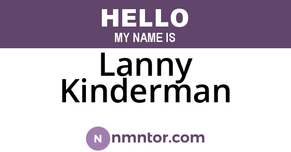 Lanny Kinderman
