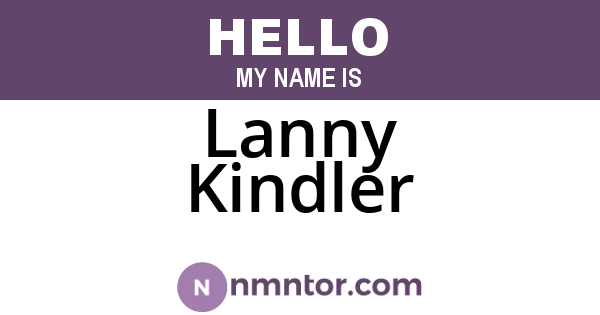 Lanny Kindler