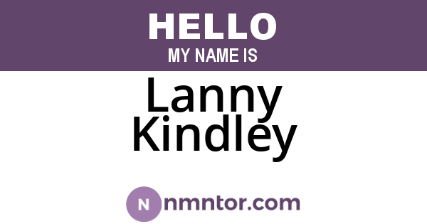 Lanny Kindley
