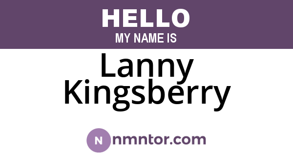 Lanny Kingsberry