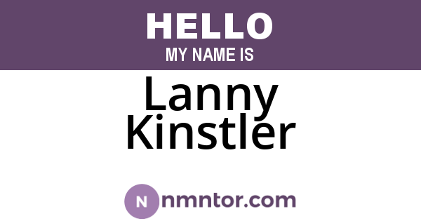 Lanny Kinstler