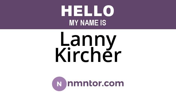 Lanny Kircher