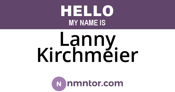 Lanny Kirchmeier