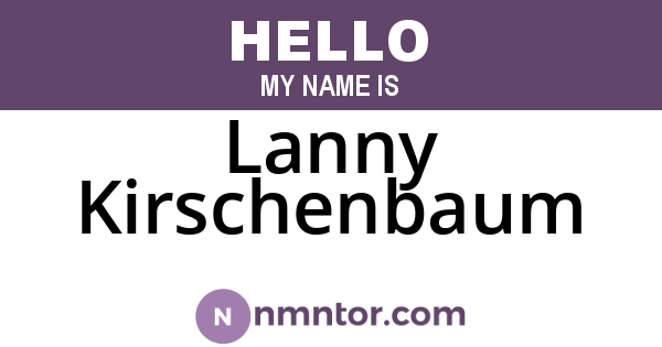 Lanny Kirschenbaum